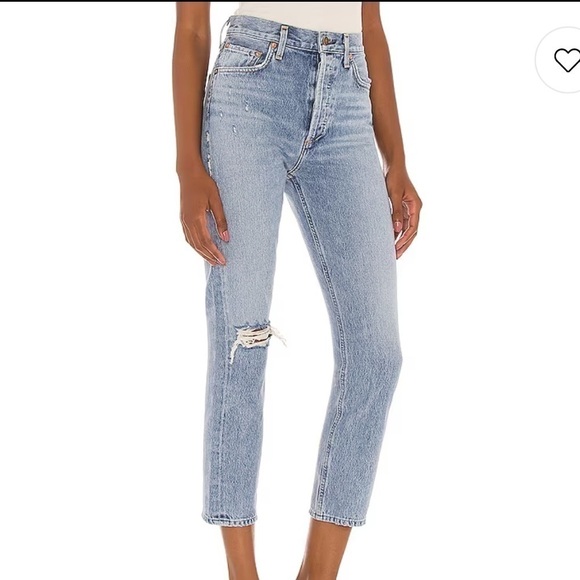 Agolde Riley High Rise Straight Crop jeans in Endeavor - Picture 1 of 9